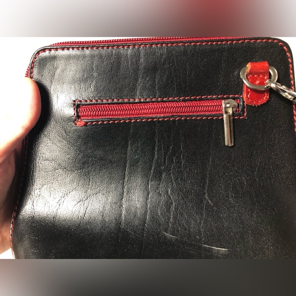 Vera Pelle Genuine Leather Crossboby Square Bag Long Shoulder Strap Convertible - Picture 4 of 15